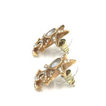 Load image into Gallery viewer, Chanel Gold Plated Star Coco Mark Earrings With Rhinestones