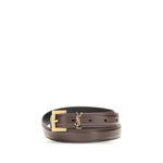 Load image into Gallery viewer, Saint Laurent Brown Calf Leather Bos Taurus Thin Belt