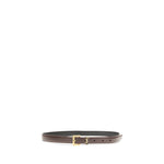 Load image into Gallery viewer, Saint Laurent Brown Calf Leather Bos Taurus Thin Belt