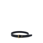 Load image into Gallery viewer, Saint Laurent Black Calf Leather Bos Taurus Regular Belt