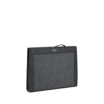 Load image into Gallery viewer, Ferragamo Black Polyethylene Clutch Bag