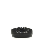 Load image into Gallery viewer, Ferragamo Black Calf Leather Bos Taurus Regular Belt