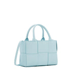 Load image into Gallery viewer, Bottega Veneta Blue Lamb Leather Tote Bag