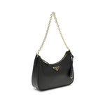 Load image into Gallery viewer, Prada Black Calf Leather Bos Taurus Shoulder Bag