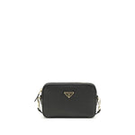 Load image into Gallery viewer, Prada Black Calf Leather Bos Taurus Shoulder Bag