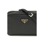 Load image into Gallery viewer, Prada Black Calf Leather Bos Taurus Shoulder Bag