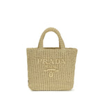 Load image into Gallery viewer, Prada Beige Raffia Handbag