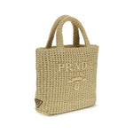 Load image into Gallery viewer, Prada Beige Raffia Handbag