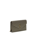 Load image into Gallery viewer, Saint Laurent Gray Calf Leather Bos Taurus Wallet