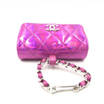 Load image into Gallery viewer, Chanel Iridescent Pink Quilted Leather Pouch