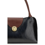 Load image into Gallery viewer, Versace Black Calf Leather Bos Taurus Shoulder Bag
