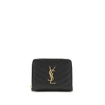 Load image into Gallery viewer, Saint Laurent Black Calf Leather Bos Taurus Wallet