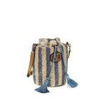 Load image into Gallery viewer, Valentino Garavani Blue Raffia Backet Bag