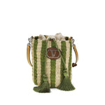 Load image into Gallery viewer, Valentino Garavani Bicolor Raffia Backet Bag