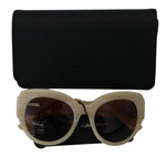 Load image into Gallery viewer, Dolce & Gabbana Beige Acetaat Volledig Montuur Bruine Glazen DG4294 Zonnebril