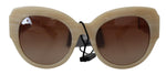 Load image into Gallery viewer, Dolce & Gabbana Beige Acetaat Volledig Montuur Bruine Glazen DG4294 Zonnebril