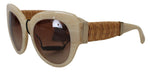 Load image into Gallery viewer, Dolce & Gabbana Beige Acetaat Volledig Montuur Bruine Glazen DG4294 Zonnebril