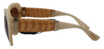 Load image into Gallery viewer, Dolce & Gabbana Beige Acetaat Volledig Montuur Bruine Glazen DG4294 Zonnebril