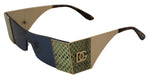 Load image into Gallery viewer, Dolce & Gabbana Gouden Metalen Rechthoekige Zonnebril DG2263