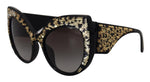 Load image into Gallery viewer, Dolce & Gabbana Zwart Goud Pailletten Vlinder Gepolariseerde DG4326 Zonnebril