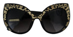 Load image into Gallery viewer, Dolce & Gabbana Zwart Goud Pailletten Vlinder Gepolariseerde DG4326 Zonnebril