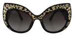 Load image into Gallery viewer, Dolce & Gabbana Zwart Goud Pailletten Vlinder Gepolariseerde DG4326 Zonnebril