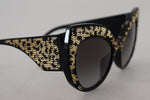 Load image into Gallery viewer, Dolce & Gabbana Zwart Goud Pailletten Vlinder Gepolariseerde DG4326 Zonnebril