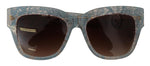 Load image into Gallery viewer, Dolce & Gabbana Blauw Kant Acetaat Kristal Vlinder DG4231 Zonnebril