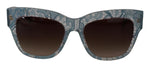 Load image into Gallery viewer, Dolce & Gabbana Blauw Kant Acetaat Kristal Vlinder DG4231 Zonnebril