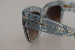 Load image into Gallery viewer, Dolce & Gabbana Blauw Kant Acetaat Kristal Vlinder DG4231 Zonnebril