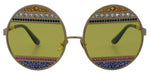 Load image into Gallery viewer, Dolce & Gabbana Gouden Ovale Metalen Kristallen Shades DG2209B Zonnebril