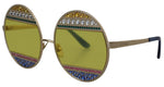 Load image into Gallery viewer, Dolce & Gabbana Gouden Ovale Metalen Kristallen Shades DG2209B Zonnebril