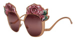 Load image into Gallery viewer, Dolce & Gabbana Roze Gouden Roos Pailletten Borduurwerk DG2202 Zonnebril