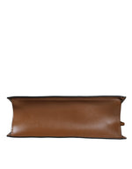 Load image into Gallery viewer, Versace bruine schoudertas met jacquard leren logo en handvat