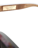 Load image into Gallery viewer, Dolce & Gabbana Multicolor Houten Kristal Messing Frame Bloem Handgeschilderde Zonnebril