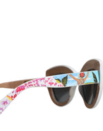 Load image into Gallery viewer, Dolce & Gabbana Multicolor Houten Kristal Messing Frame Bloem Handgeschilderde Zonnebril