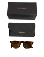 Load image into Gallery viewer, Dolce & Gabbana Bruine Ronde Luipaardprint Zonnebril van Acetaat