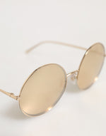 Load image into Gallery viewer, Dolce & Gabbana Gouden Metalen Ronde Zonnebril