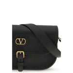 Load image into Gallery viewer, Valentino Garavani Black Calf Leather Bos Taurus Shoulder Bag
