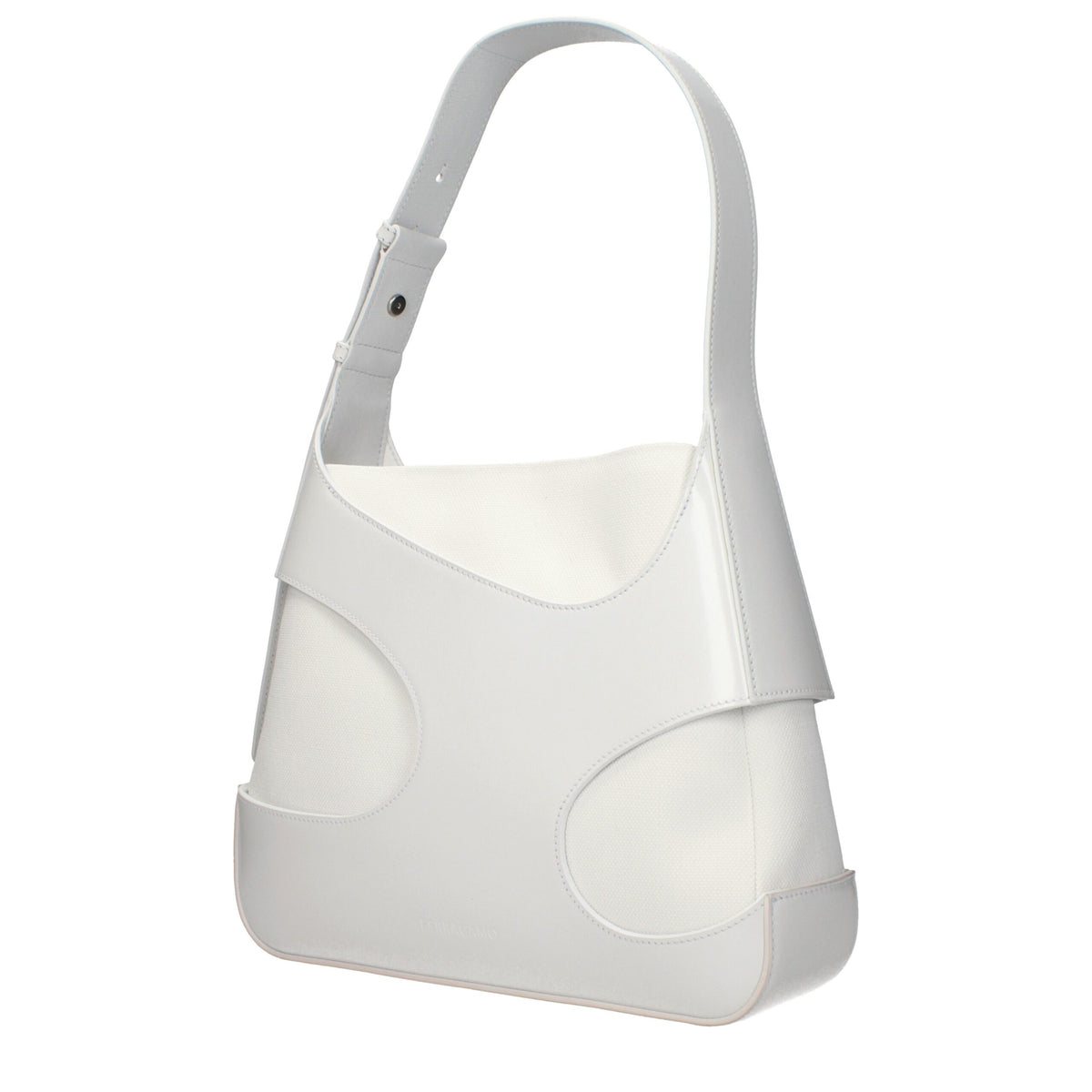 Salvatore ferragamo white leather shoulder bag