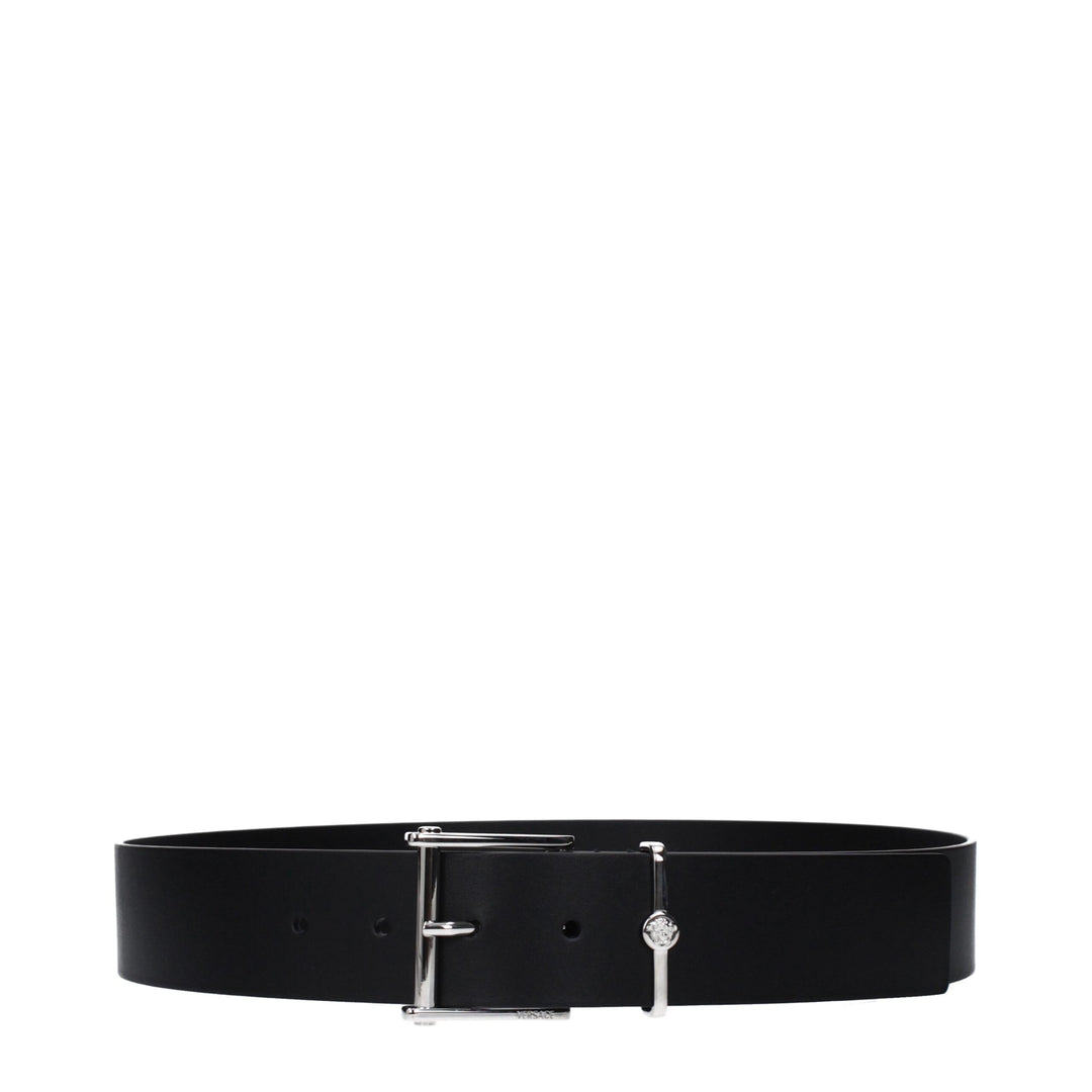 Versace Black Leather Regular Belt