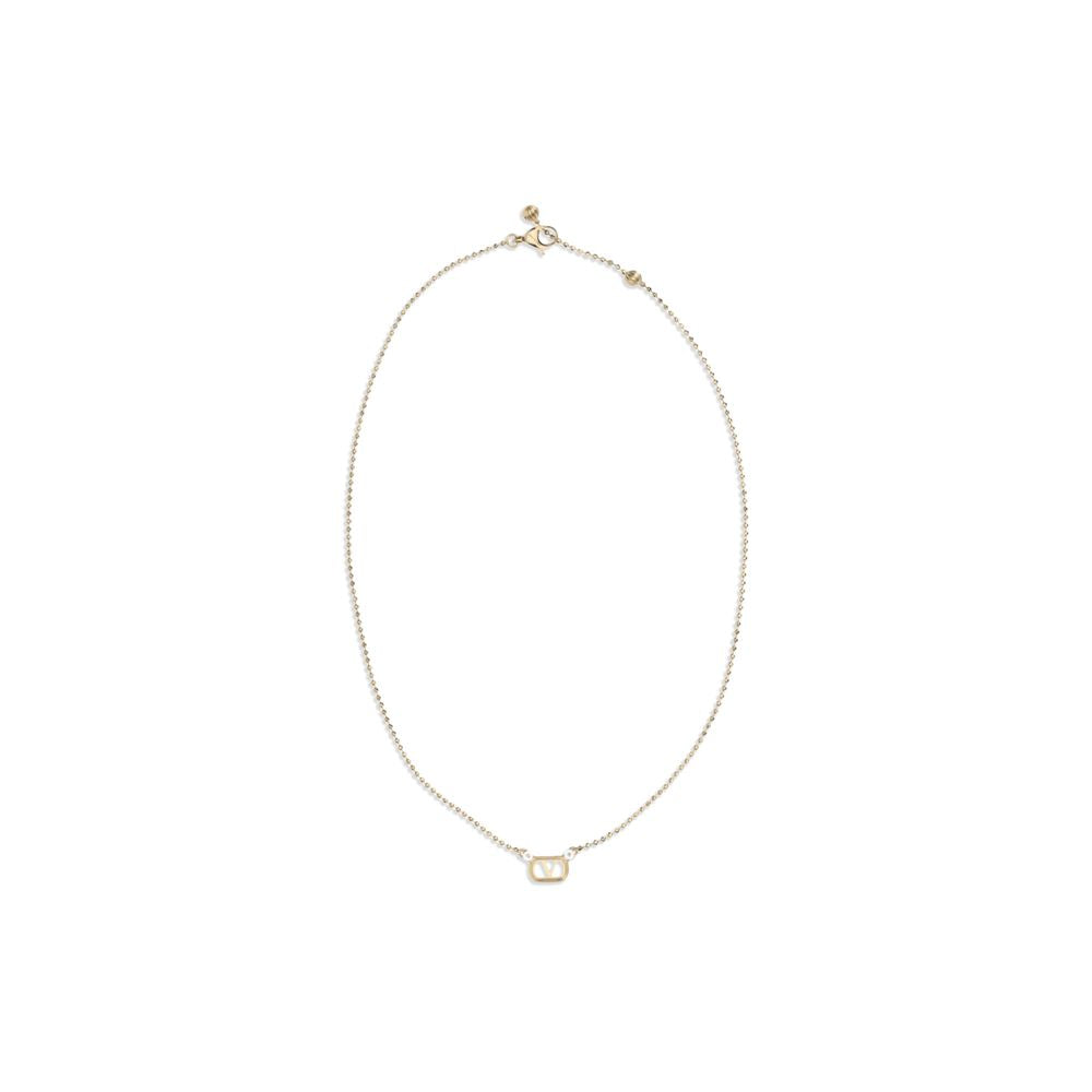 Valentino garavani gold brass necklace