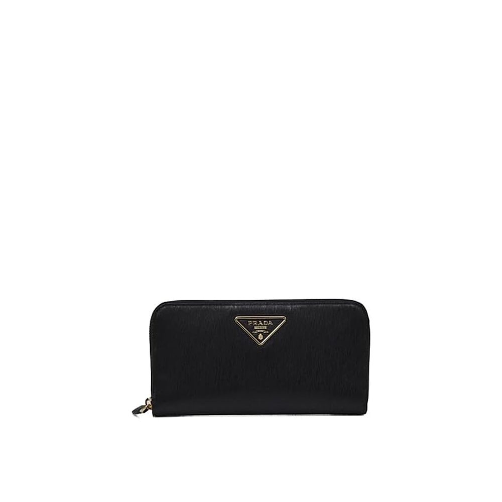 Prada black calfskin wallet