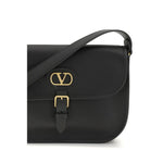 Load image into Gallery viewer, Valentino Garavani Black Calf Leather Bos Taurus Shoulder Bag

