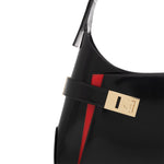 Load image into Gallery viewer, Salvatore Ferragamo Black Calfskin Shoulder Bag
