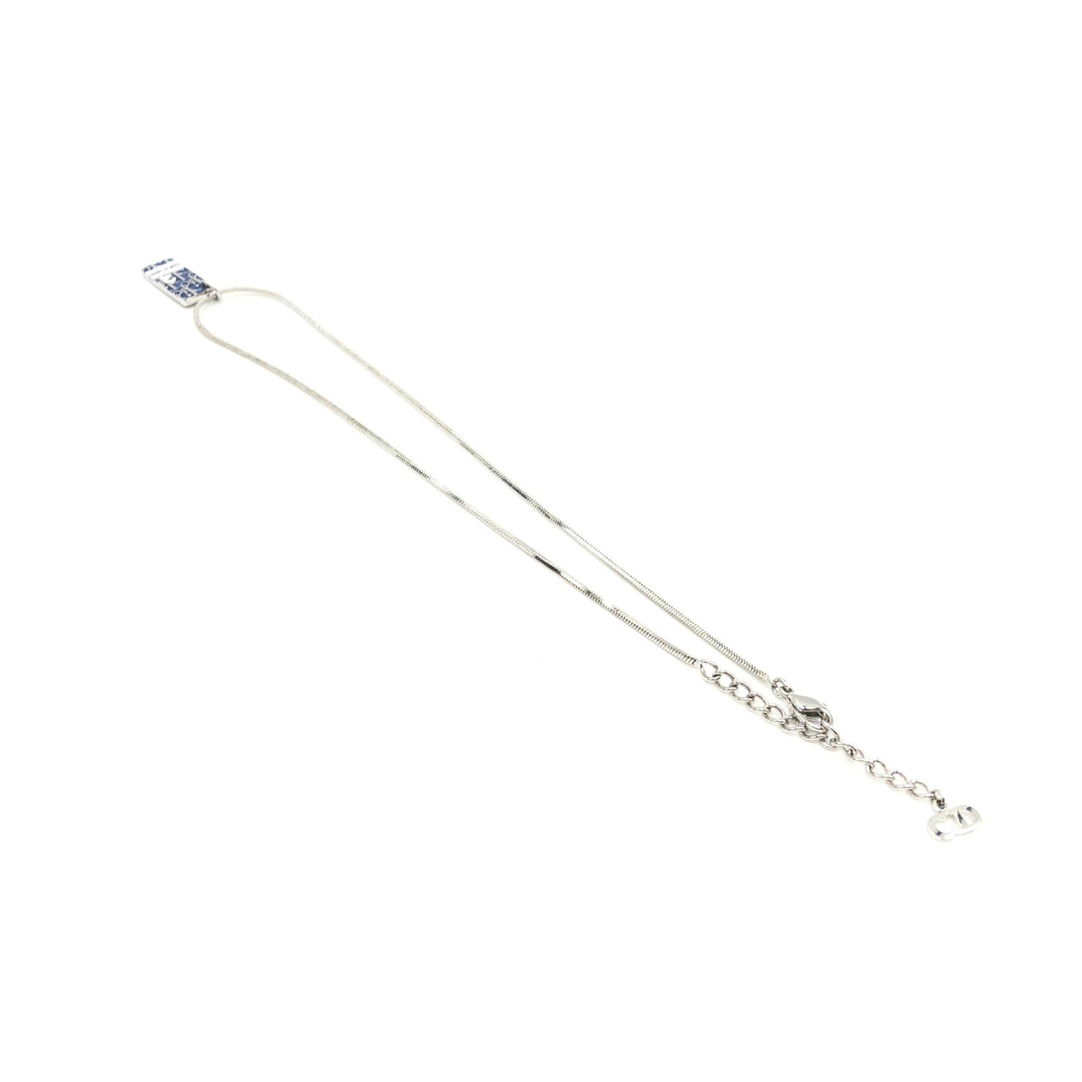Christian dior blue trotter pendant necklace