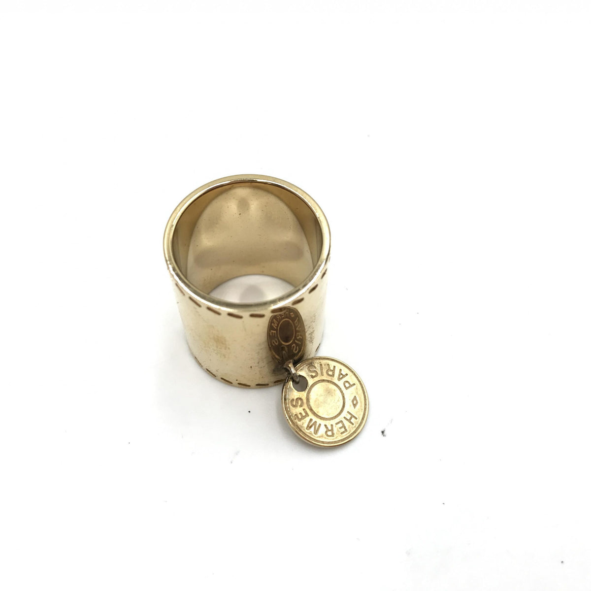 Hermès gold tone scarf ring accessory