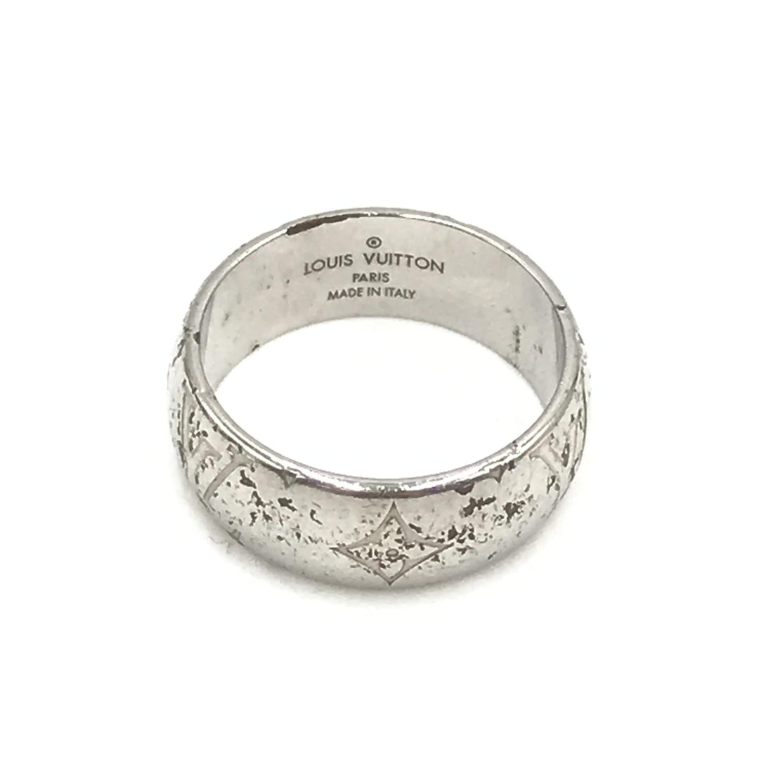 Louis Vuitton zilverkleurige monogram ring