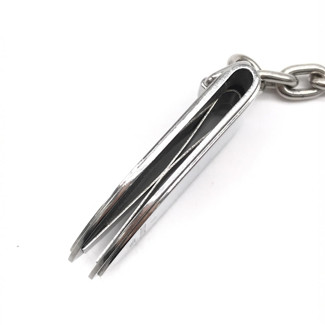 Louis Vuitton zilveren geldclip met ketting