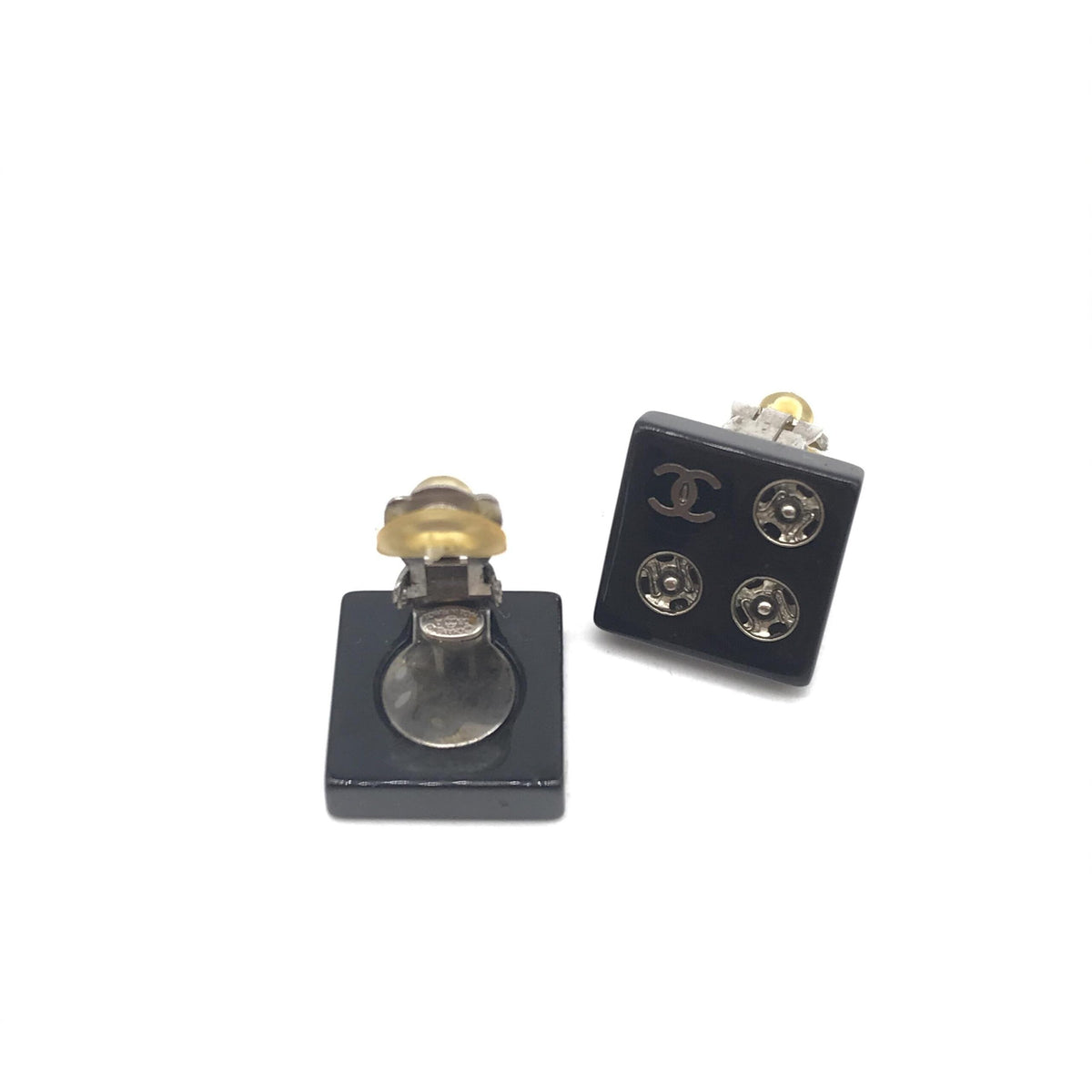 Chanel coco mark vierkante clipoorbellen
